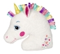 Preview: Einhorn-Kissen mit Satinbandmähne