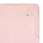 Preview: Steiff Kapuzenbadetuch 100x100cm silver pink