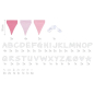 Preview: Buchstabenwimpelkette rosa 60676