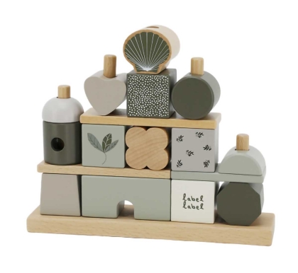 Preview: Label-Label Stapelhaus olive green