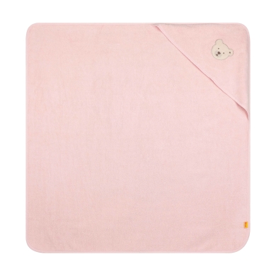 Steiff Kapuzenbadetuch 100x100cm silver pink