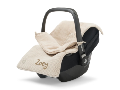 Jollein Fußsack für Kinderautositz und Kinderwagen mit Namen bestickt