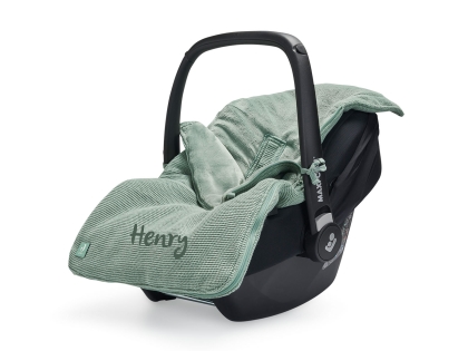Jollein Fußsack für Kinderautositz und Kinderwagen mit Namen bestickt