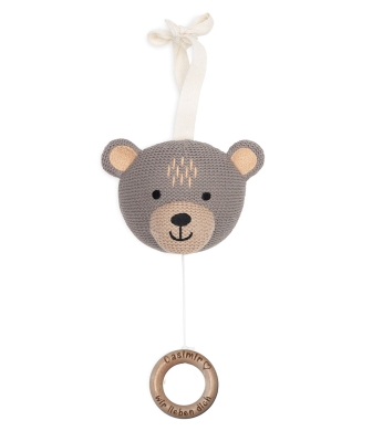 Jollein Spieluhr Bär mit lasergraviertem Holzring