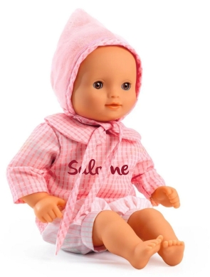 DJECO Puppe Pompea Rose mit Namen personalisiert