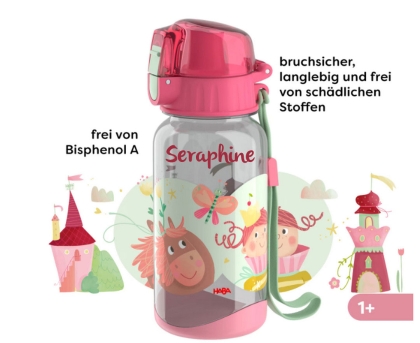 HABA Trinkflasche Pferd & Prinzessin mit Namen personalisiert