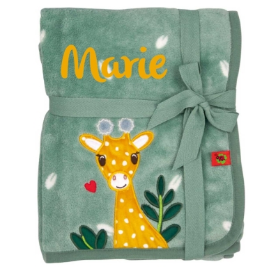 Spiegelburg Babydecke Giraffe mit Namen bestickt