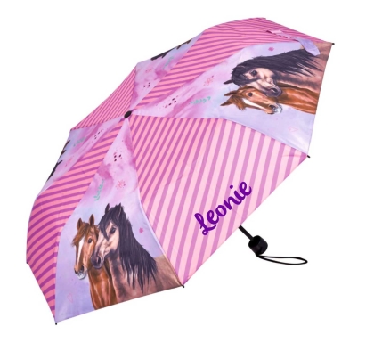 Spiegelburg Taschenschirm Pferdefreunde mit Personalisierung