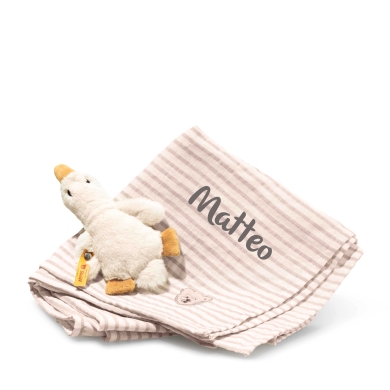 Steiff Gilda Gans Geschenkset mit Namen bestickt
