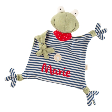 Sigikid Schmusetuch Frosch mit Namen bestickt