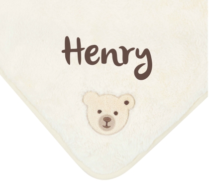 Steiff Fleece Babydecke mit Namensbestickung