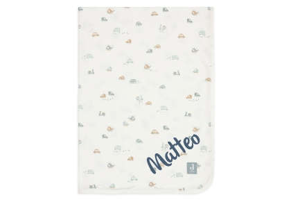 Jollein Jersey Decke On The Go mit Namen bestickt