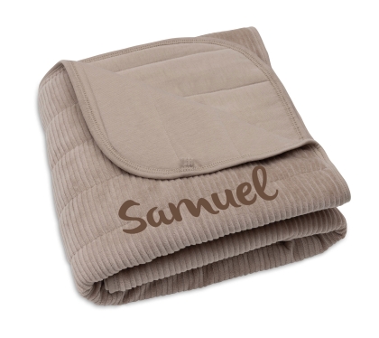 Jollein Babydecke Velvet Rib mit Namen bestickt