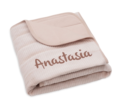 Jollein Babydecke Velvet Rib mit Namen bestickt