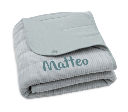 Jollein Babydecke Velvet Rib mit Namen bestickt