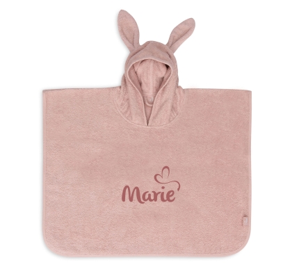 Jollein Badeponcho Frottee mit Namen bestickt