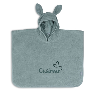 Jollein Badeponcho Frottee mit Namen bestickt