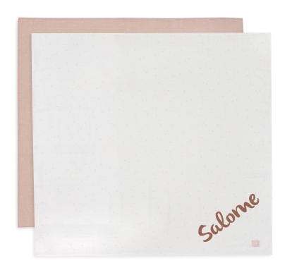 Jollein 2er Set Mullwindeln 115x115cm Twinkling mit Namen bestickt