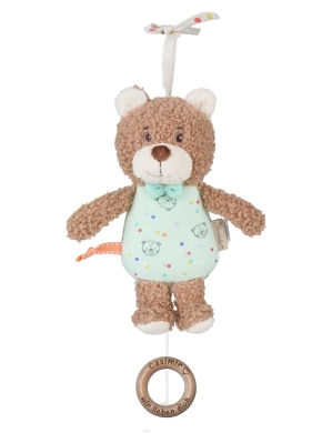 Sterntaler Bär Mini-Spieluhr mit lasergraviertem Holzring