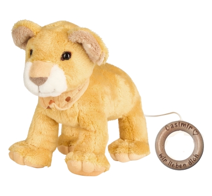 Sterntaler Löwe Leo Spieluhr mit Holzring und Lasergravur