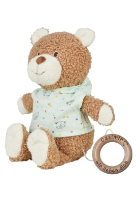 Sterntaler Bär Spieluhr mit Holzring und Lasergravur