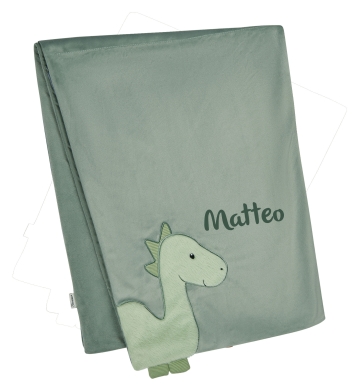 Sterntaler Dino Rexi Schmusedecke mit Namen bestickt