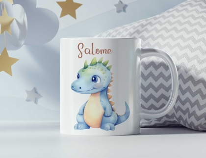 Personalisierte Tasse Dino mit Namen