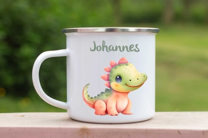 Personalisierte Tasse Dino mit Namen