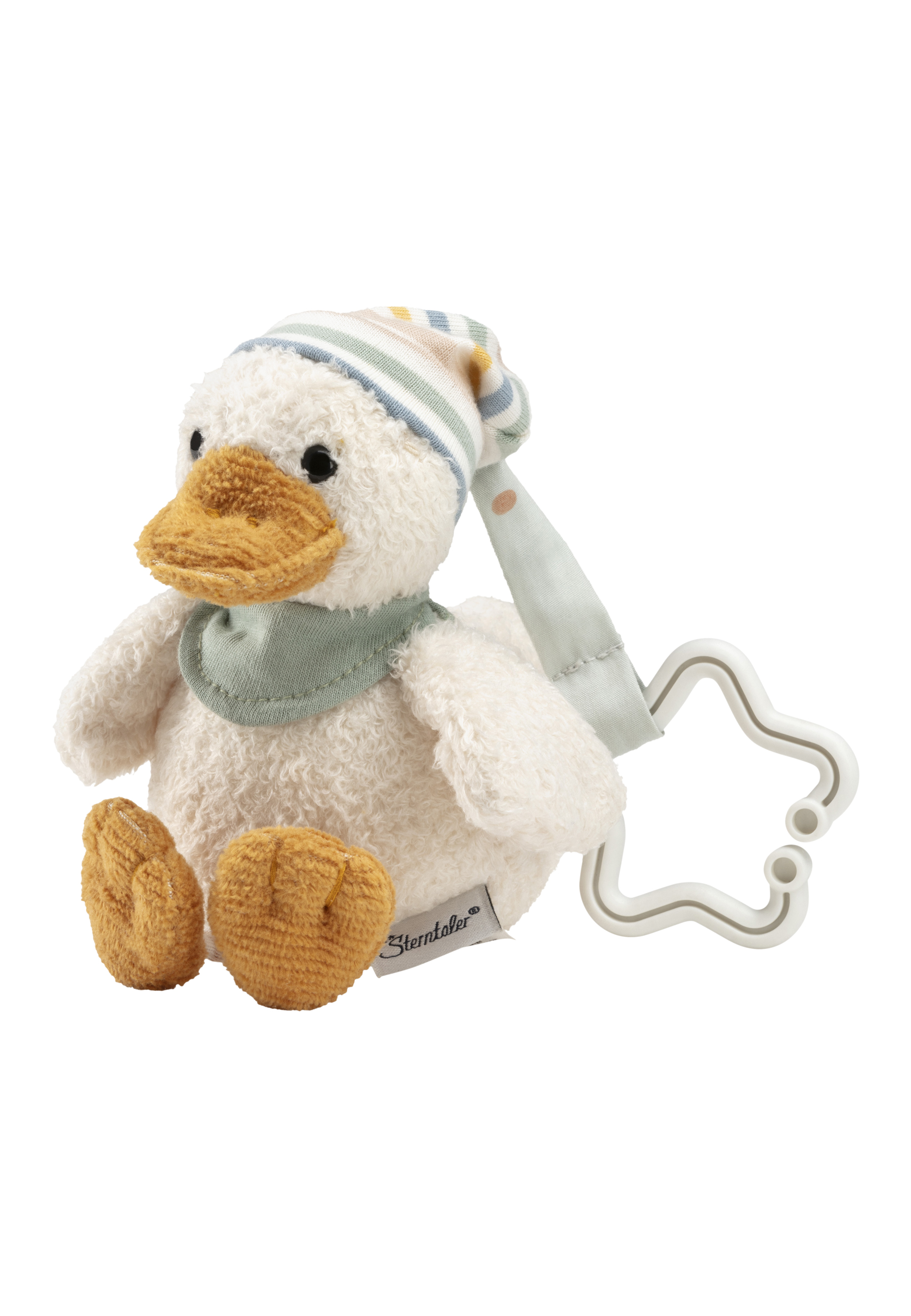 Bottines Bébé Fille Sterntaler Edda - Motif Canard, Semelle Antidérapante étoile, Fermeture Scratch - Tissu Polyester Doublé Peluche