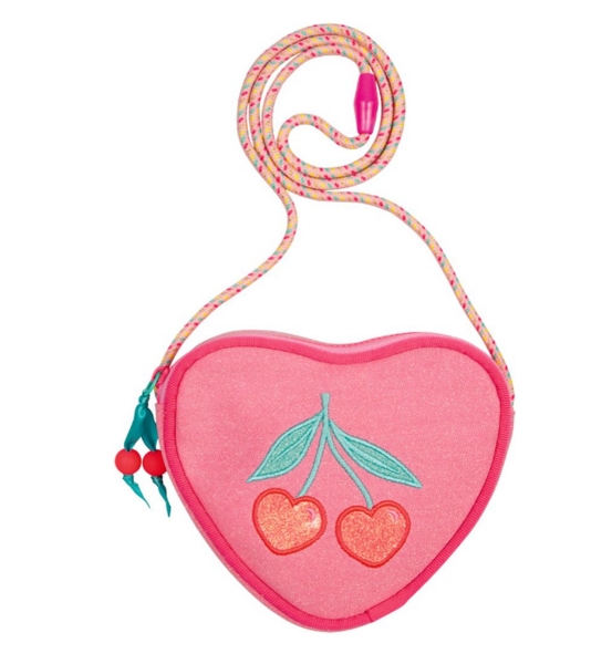 DIE SPIEGELBURG Glitzer-Täschchen Kirsche