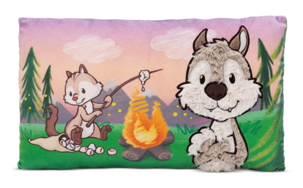 Nici Kissen Wolf Winny & Streifenhörnchen Jojo