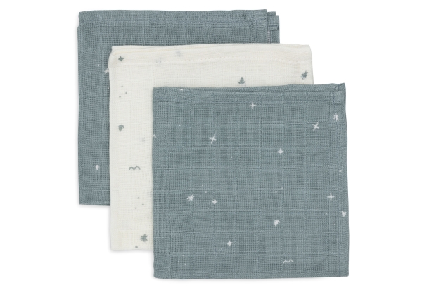 Jollein 3er Set Spucktücher Hydrophil Twinkling Sea Green