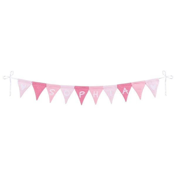 Buchstabenwimpelkette rosa 60676