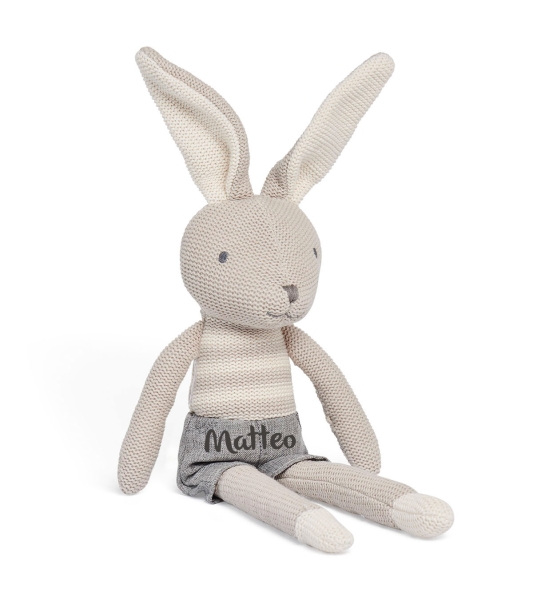 Jollein Strick-Kuscheltier Bunny Joey mit Namen personalisiert
