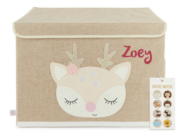 Aufbewahrungsbox Reh Ella mit Personalisierung