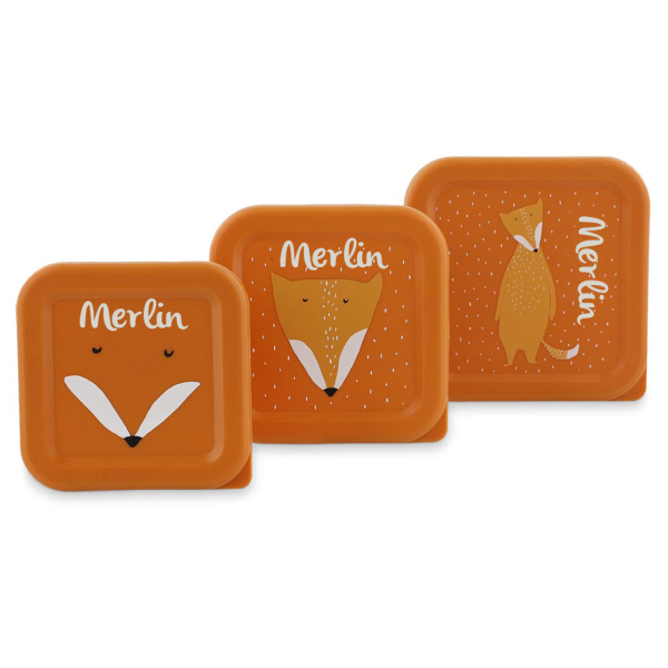 Trixie Snackbox 3er Set mit Namen personalisiert