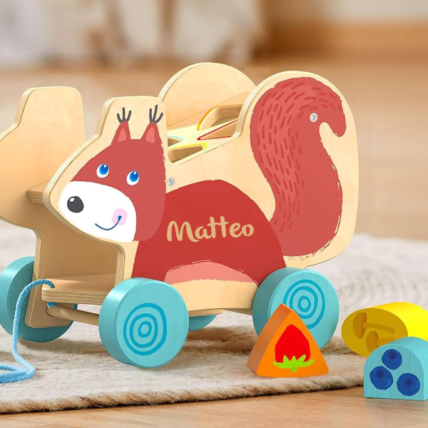 HABA Motorikspielzeug Ziehfigur Eichhörnchen mit Personalisierung