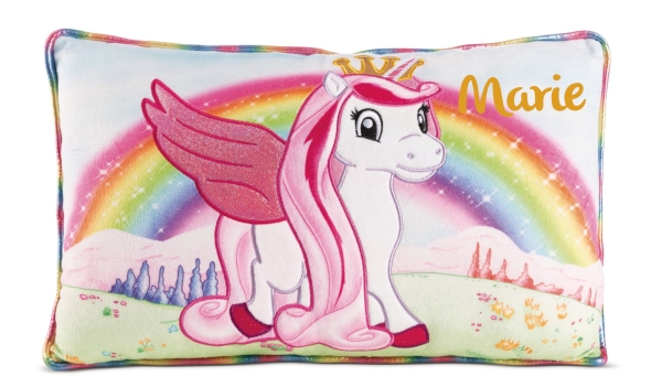 Nici Kissen Lissy PONY Einhorn Tamani mit Beschriftung