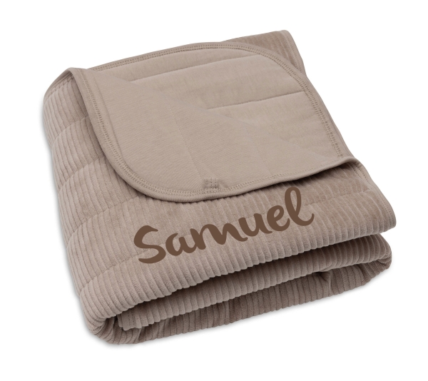 Jollein Babydecke Velvet Rib mit Namen bestickt