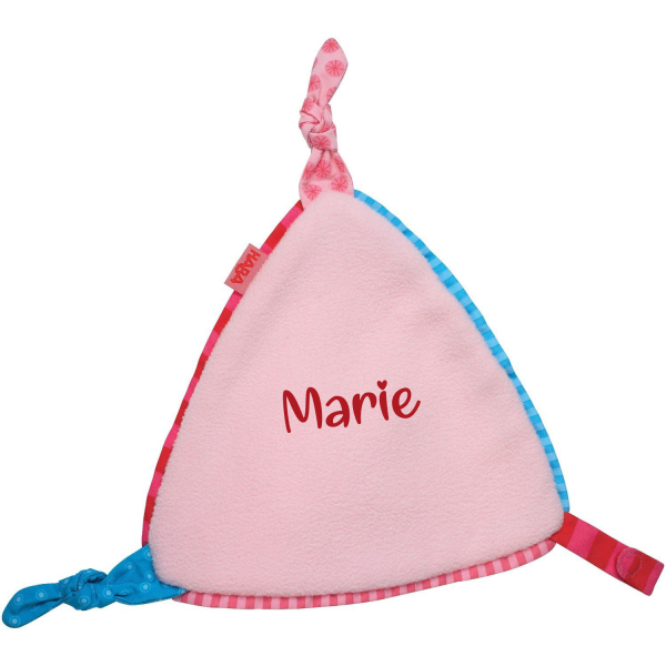 HABA Schmusetuch Flauschelino rosa mit Namen bestickt