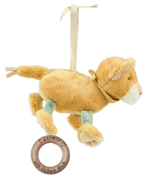 Sterntaler Löwe Leo Mini-Spieluhr mit lasergraviertem Holzring
