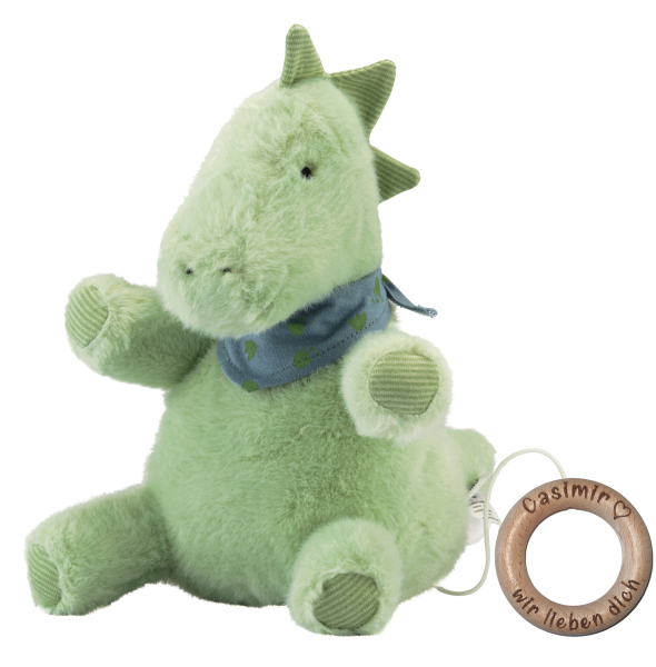 Sterntaler Spieluhr Dino mit personalisiertem Holzring