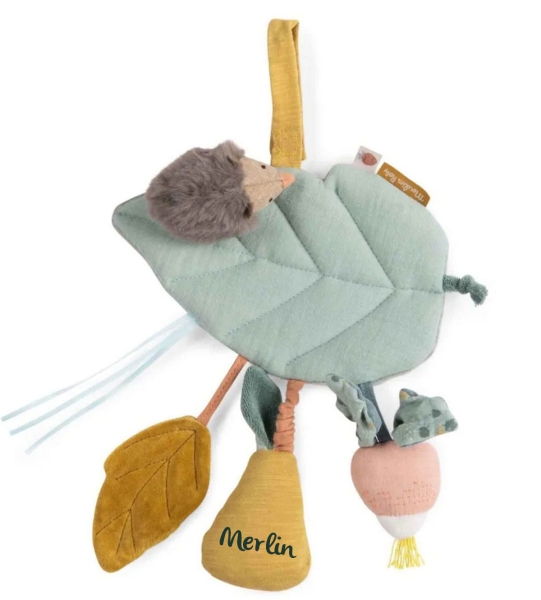 Moulin Roty Trois Lapins Aktivity Blatt mit Namen personalisiert