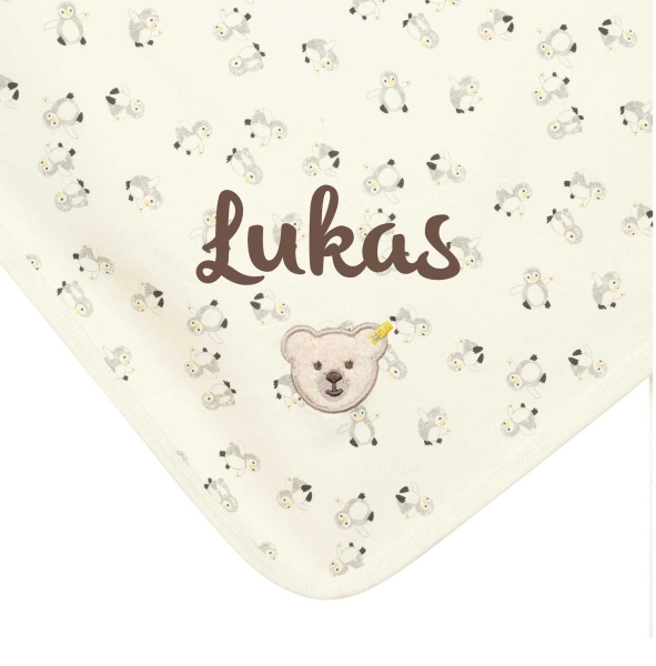 Steiff Jersey Babydecke mit Namensbestickung