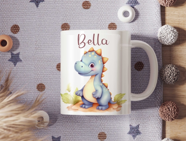 Personalisierte Tasse Dino mit Namen