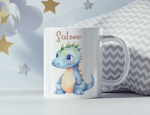 Personalisierte Tasse Dino mit Namen