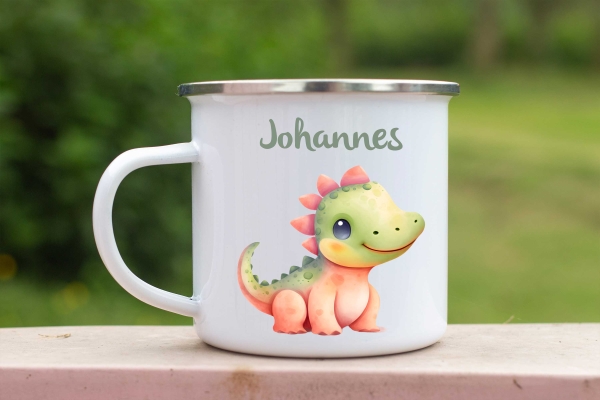 Personalisierte Tasse Dino mit Namen